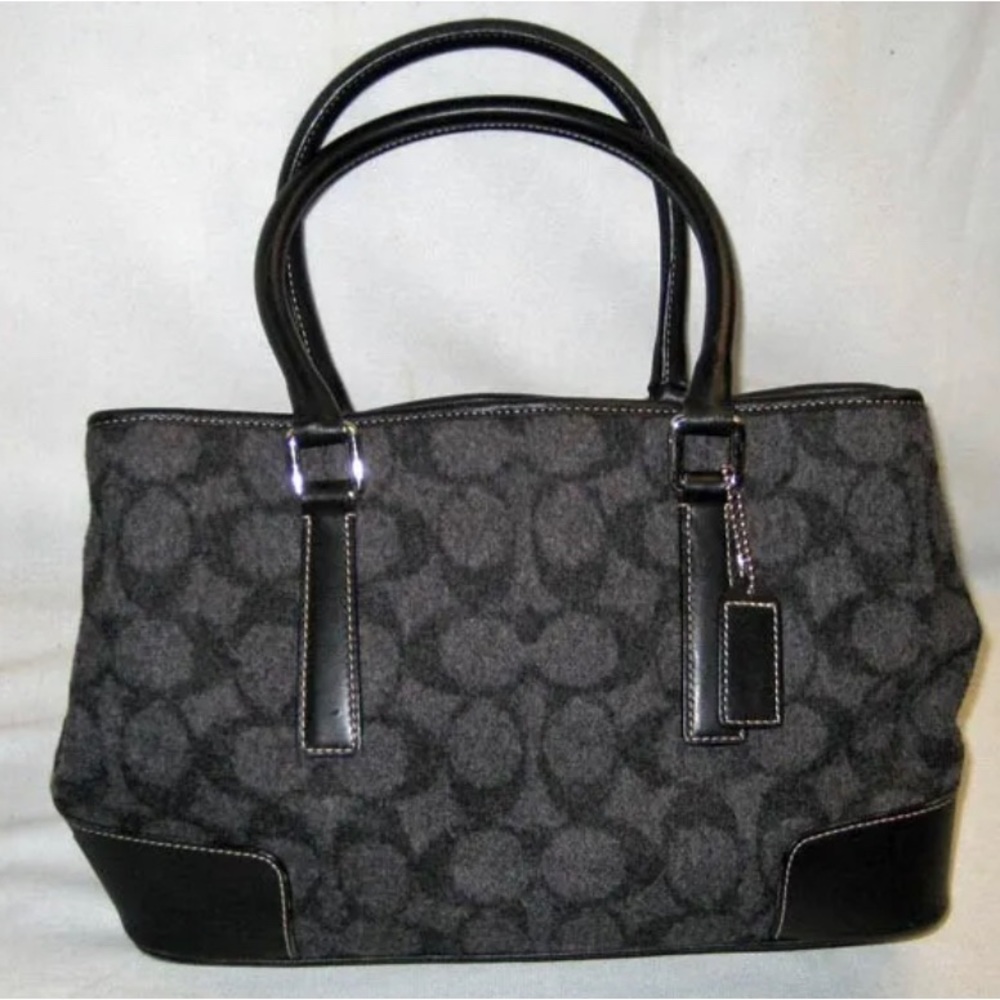 Coach bag (flannel & leather)